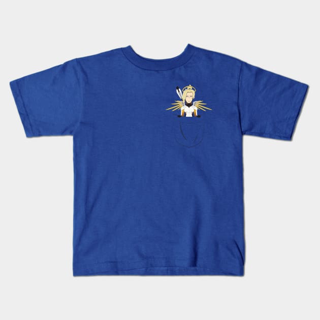 Pocket Healer: Mercy Kids T-Shirt by rockbottle_designs